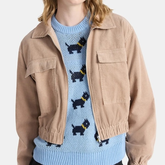 Stranger Things Jackets & Blazers - Stranger Things Cropped Corduroy Tan Bomber Jacket